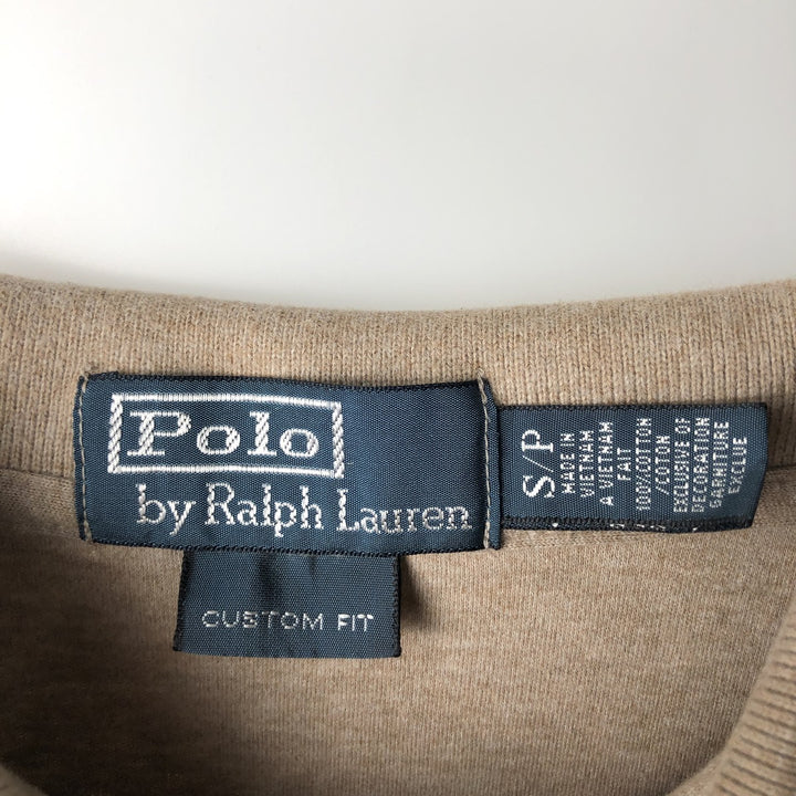 Ralph Lauren POLO by Ralph Lauren CUSTOM FIT short sleeve polo shirt, men's size S cotton Beige type Vintage Second Hand