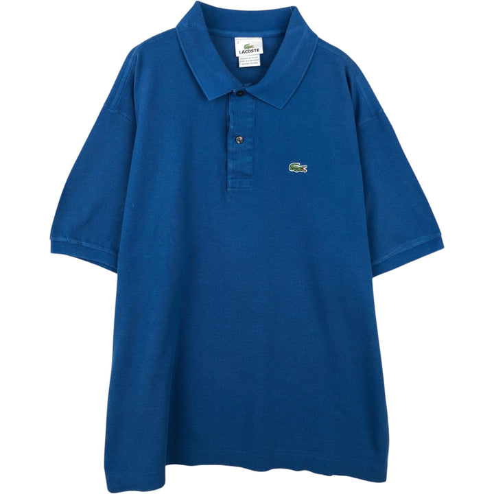 1990'S Lacoste French-designed short-sleeved polo shirt, size 7 (equivalent to men's XXL), vintage. cotton blue type Vintage Second Hand