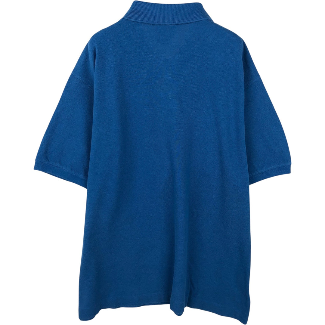 1990'S Lacoste French-designed short-sleeved polo shirt, size 7 (equivalent to men's XXL), vintage. cotton blue type Vintage Second Hand