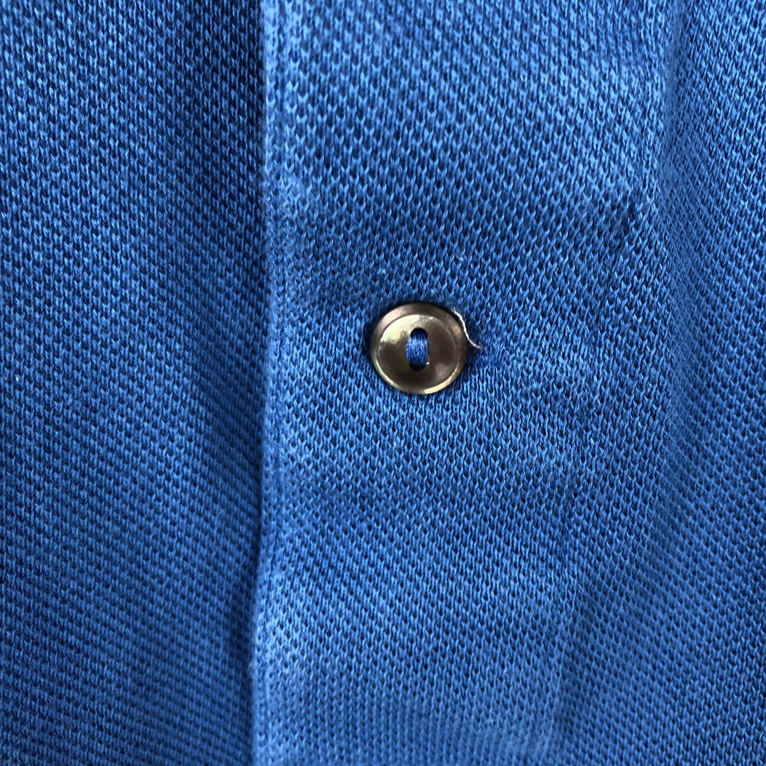 1990'S Lacoste French-designed short-sleeved polo shirt, size 7 (equivalent to men's XXL), vintage. cotton blue type Vintage Second Hand