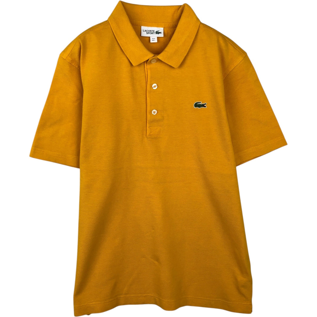 Lacoste LACOSTE SPORT short sleeve polo shirt, men's size L cotton yellow type Vintage Second Hand