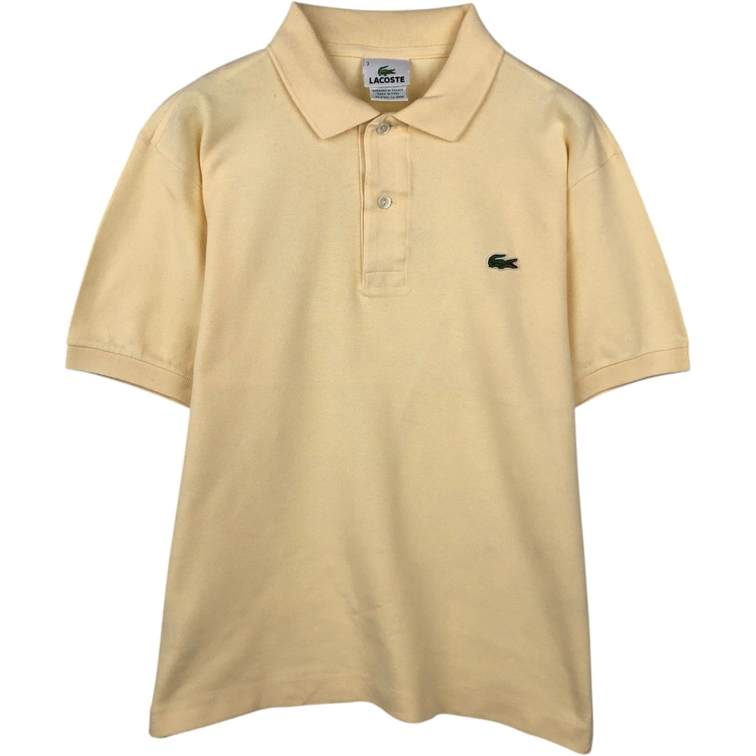 1990'S Lacoste French-designed short-sleeved polo shirt, size 3 (equivalent to men's S), vintage. cotton lemon yellow Vintage Second Hand