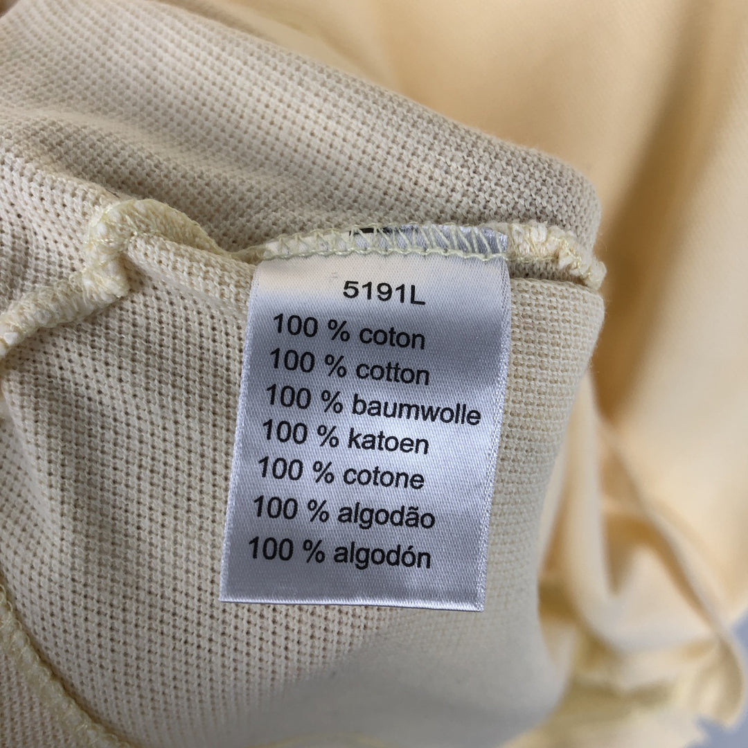1990'S Lacoste French-designed short-sleeved polo shirt, size 3 (equivalent to men's S), vintage. cotton lemon yellow Vintage Second Hand
