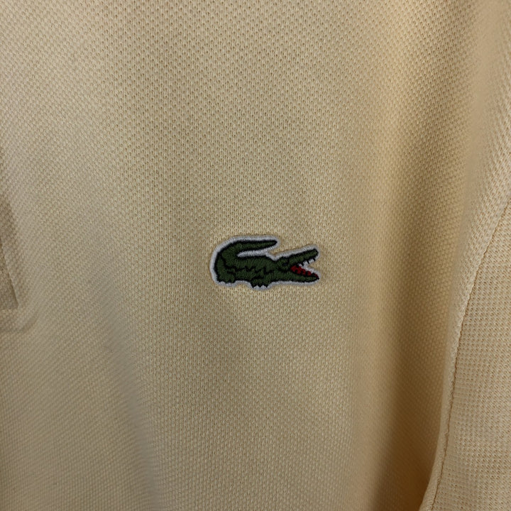 1990'S Lacoste French-designed short-sleeved polo shirt, size 3 (equivalent to men's S), vintage. cotton lemon yellow Vintage Second Hand