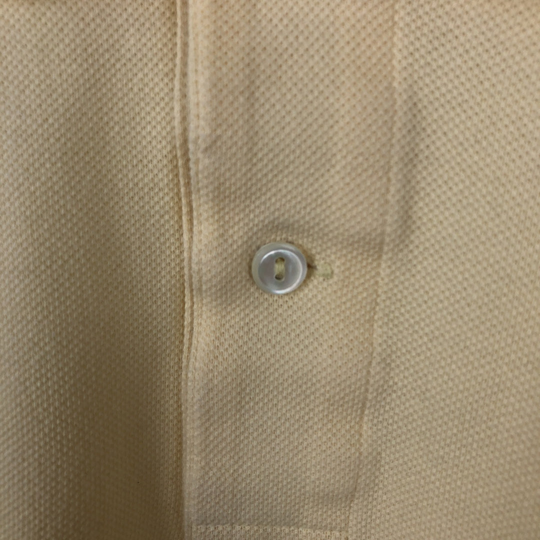 1990'S Lacoste French-designed short-sleeved polo shirt, size 3 (equivalent to men's S), vintage. cotton lemon yellow Vintage Second Hand