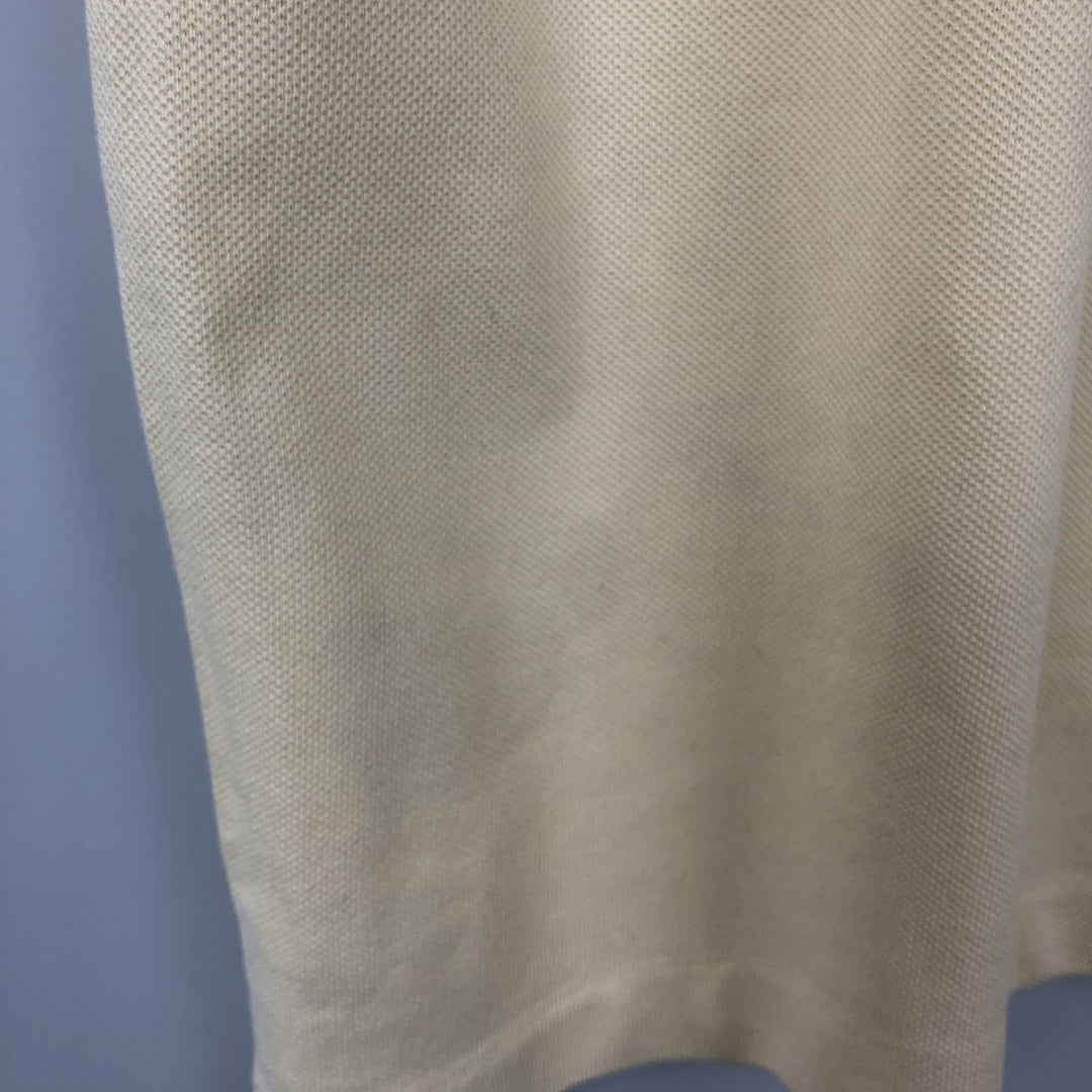 1990'S Lacoste French-designed short-sleeved polo shirt, size 3 (equivalent to men's S), vintage. cotton lemon yellow Vintage Second Hand