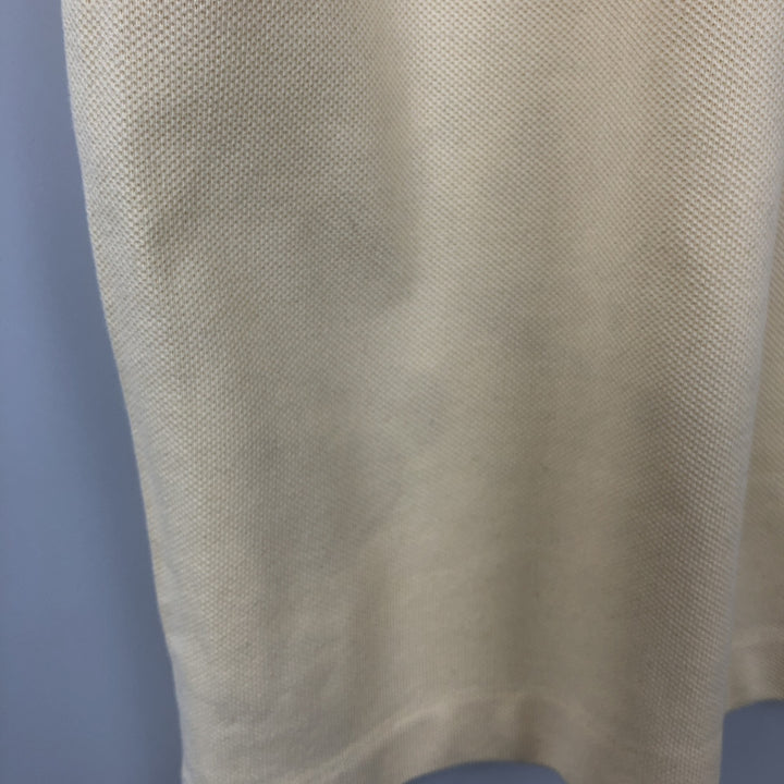 1990'S Lacoste French-designed short-sleeved polo shirt, size 3 (equivalent to men's S), vintage. cotton lemon yellow Vintage Second Hand