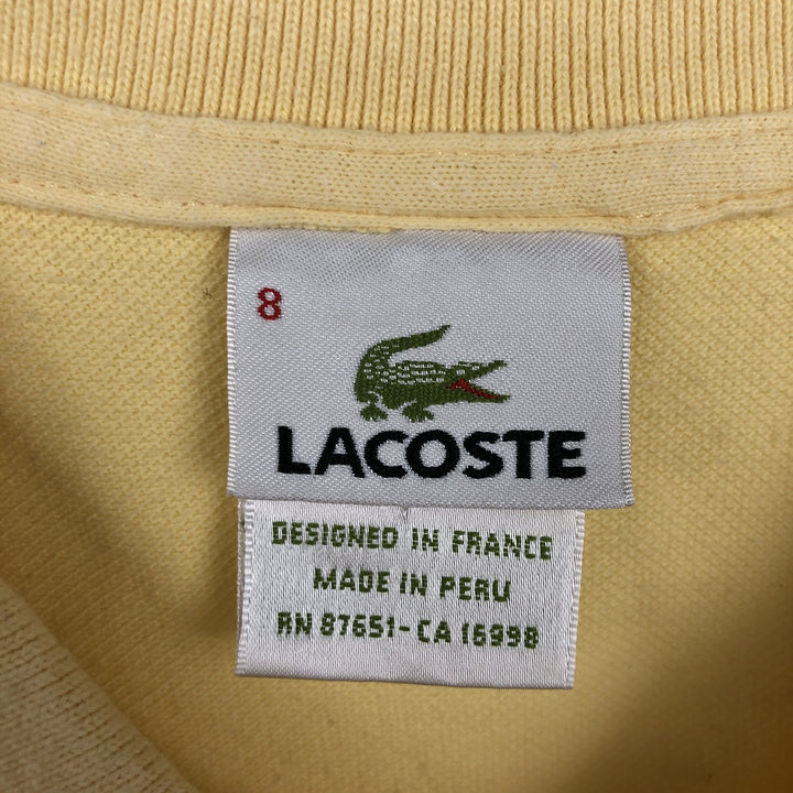 Lacoste LACOSTE French design short sleeve polo shirt size 8, men's XXL equivalent unclear yellow type Vintage Second Hand