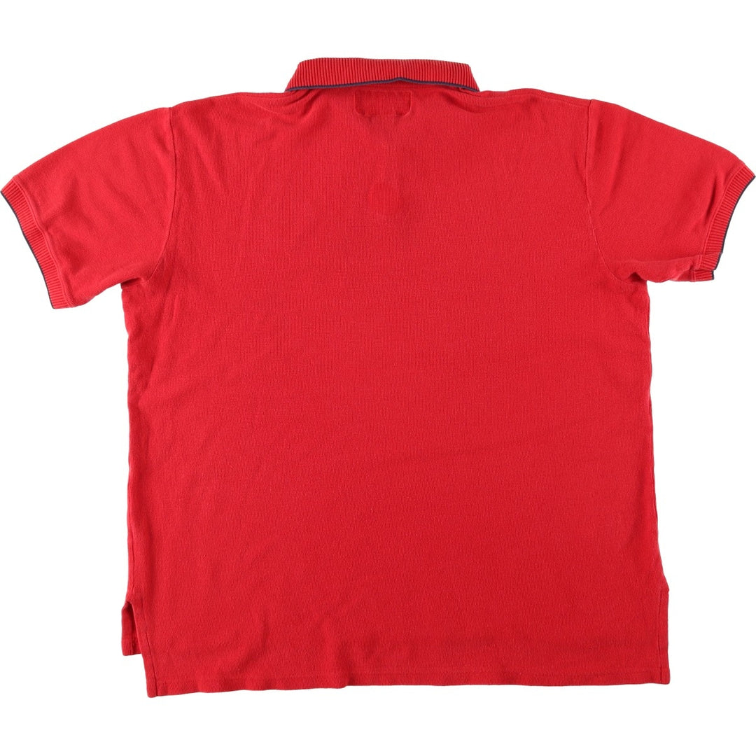 ~2000'S Ralph Lauren POLO SPORT short-sleeved polo shirt, men's size L (approx.) cotton red type Vintage Second Hand