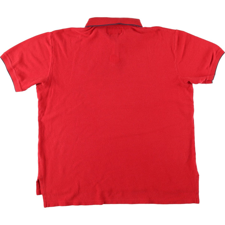 ~2000'S Ralph Lauren POLO SPORT short-sleeved polo shirt, men's size L (approx.) cotton red type Vintage Second Hand