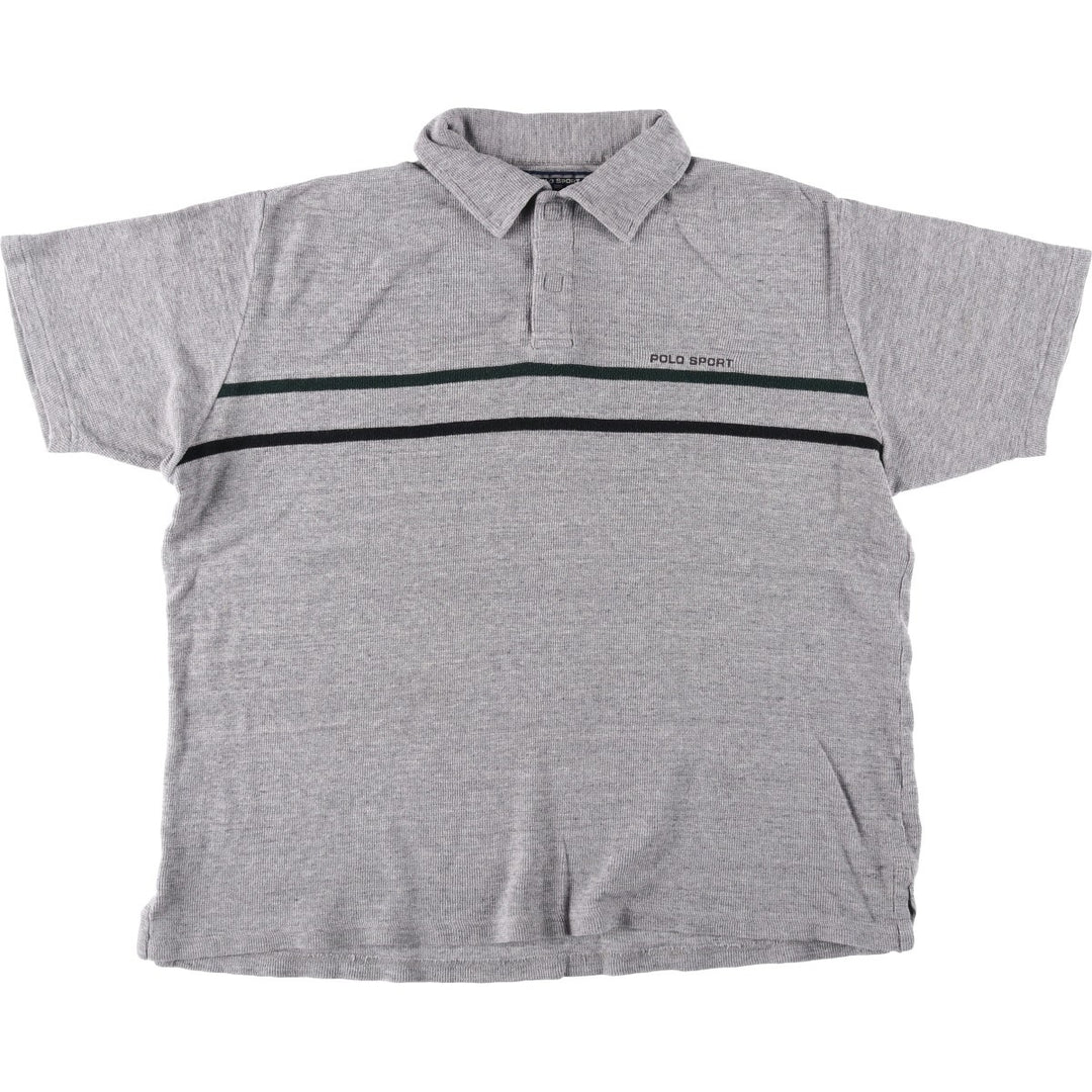 ~2000'S Ralph Lauren POLO SPORT Short-Sleeve Polo Shirt, Men's Size XL (approx.) cotton gray type Vintage Second Hand