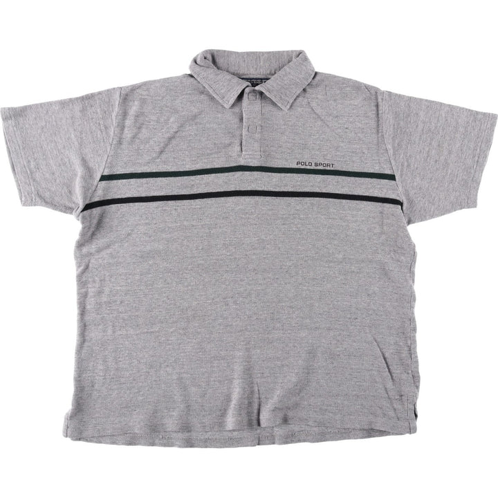~2000'S Ralph Lauren POLO SPORT Short-Sleeve Polo Shirt, Men's Size XL (approx.) cotton gray type Vintage Second Hand