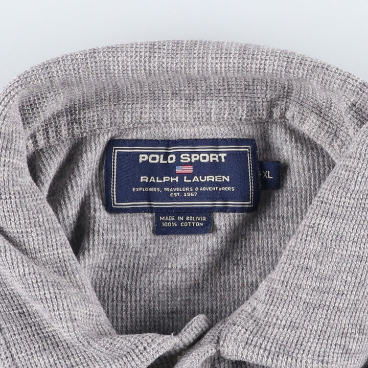 ~2000'S Ralph Lauren POLO SPORT Short-Sleeve Polo Shirt, Men's Size XL (approx.) cotton gray type Vintage Second Hand