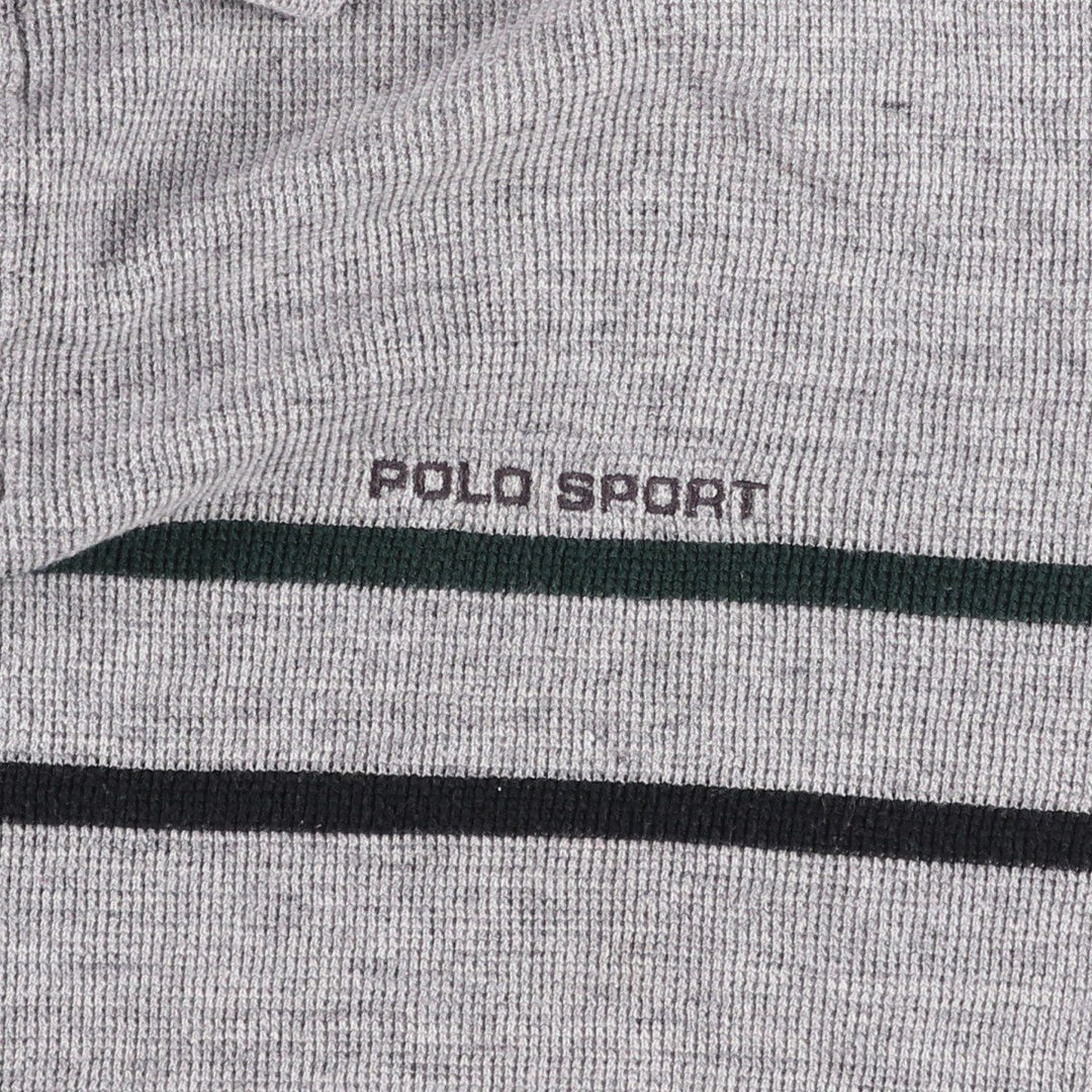 ~2000'S Ralph Lauren POLO SPORT Short-Sleeve Polo Shirt, Men's Size XL (approx.) cotton gray type Vintage Second Hand