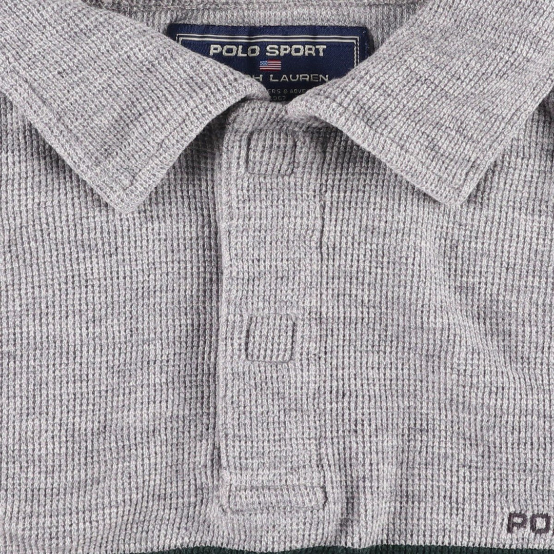 ~2000'S Ralph Lauren POLO SPORT Short-Sleeve Polo Shirt, Men's Size XL (approx.) cotton gray type Vintage Second Hand