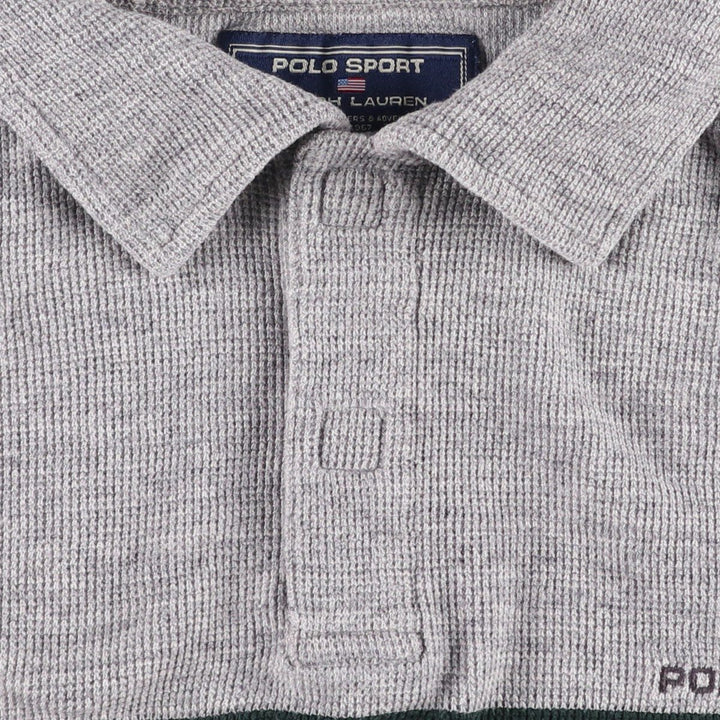 ~2000'S Ralph Lauren POLO SPORT Short-Sleeve Polo Shirt, Men's Size XL (approx.) cotton gray type Vintage Second Hand