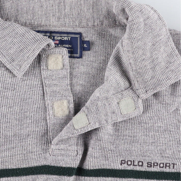 ~2000'S Ralph Lauren POLO SPORT Short-Sleeve Polo Shirt, Men's Size XL (approx.) cotton gray type Vintage Second Hand