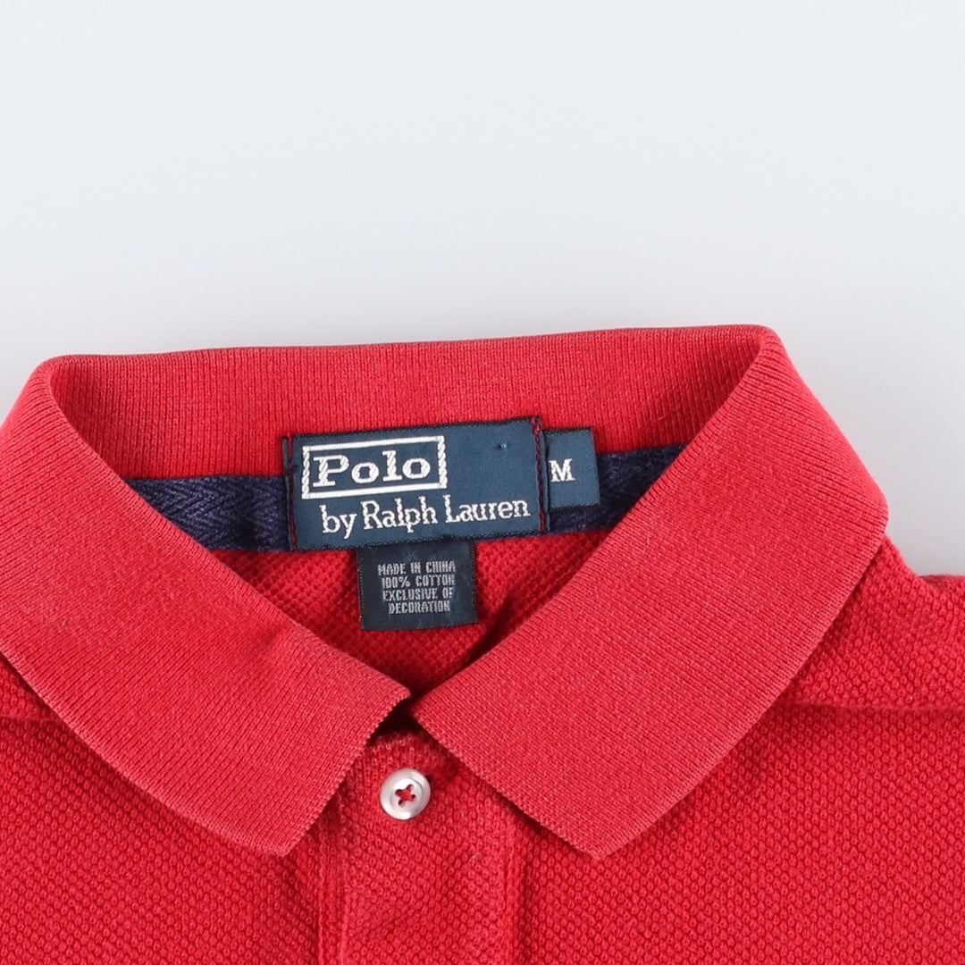 Ralph Lauren POLO by Ralph Lauren Multi-stripe Short-Sleeve Polo Shirt, Men's Size M (approx.) cotton red type Vintage Second Hand