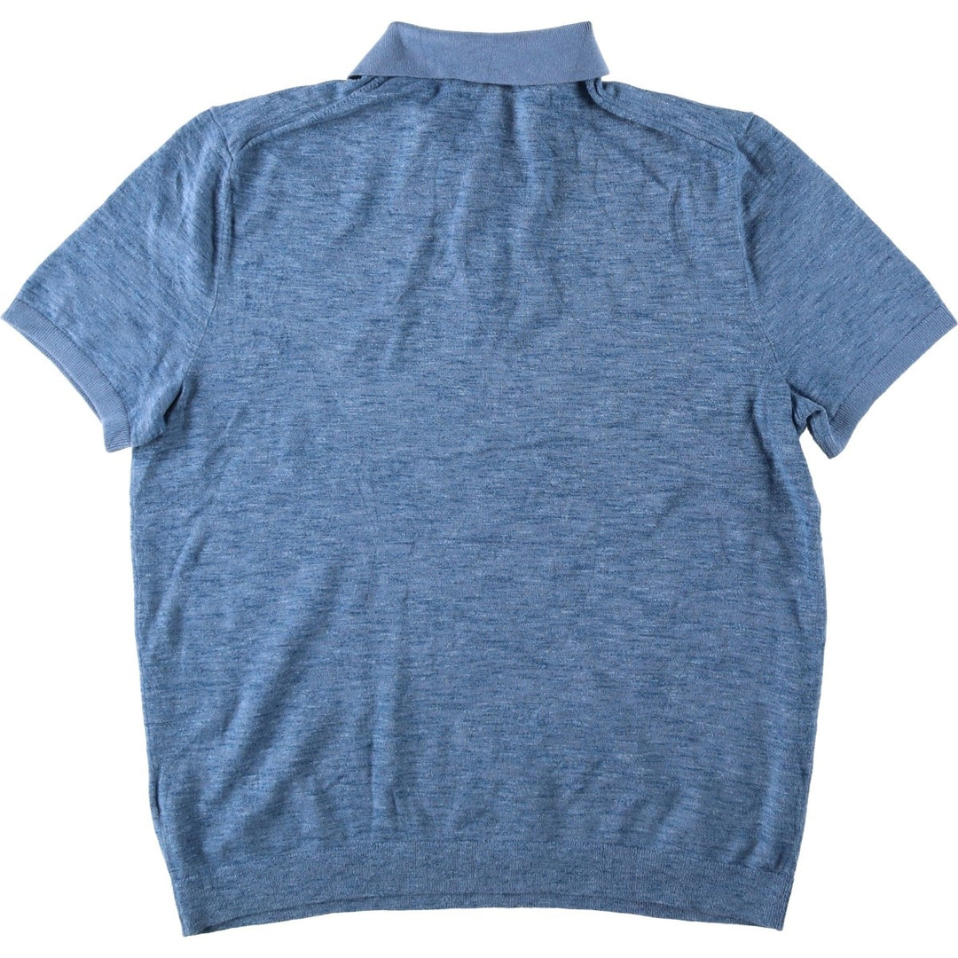 Banana Republic Short Sleeve Polo Shirt, Men's Size L cotton Blue type light blue Vintage Second Hand