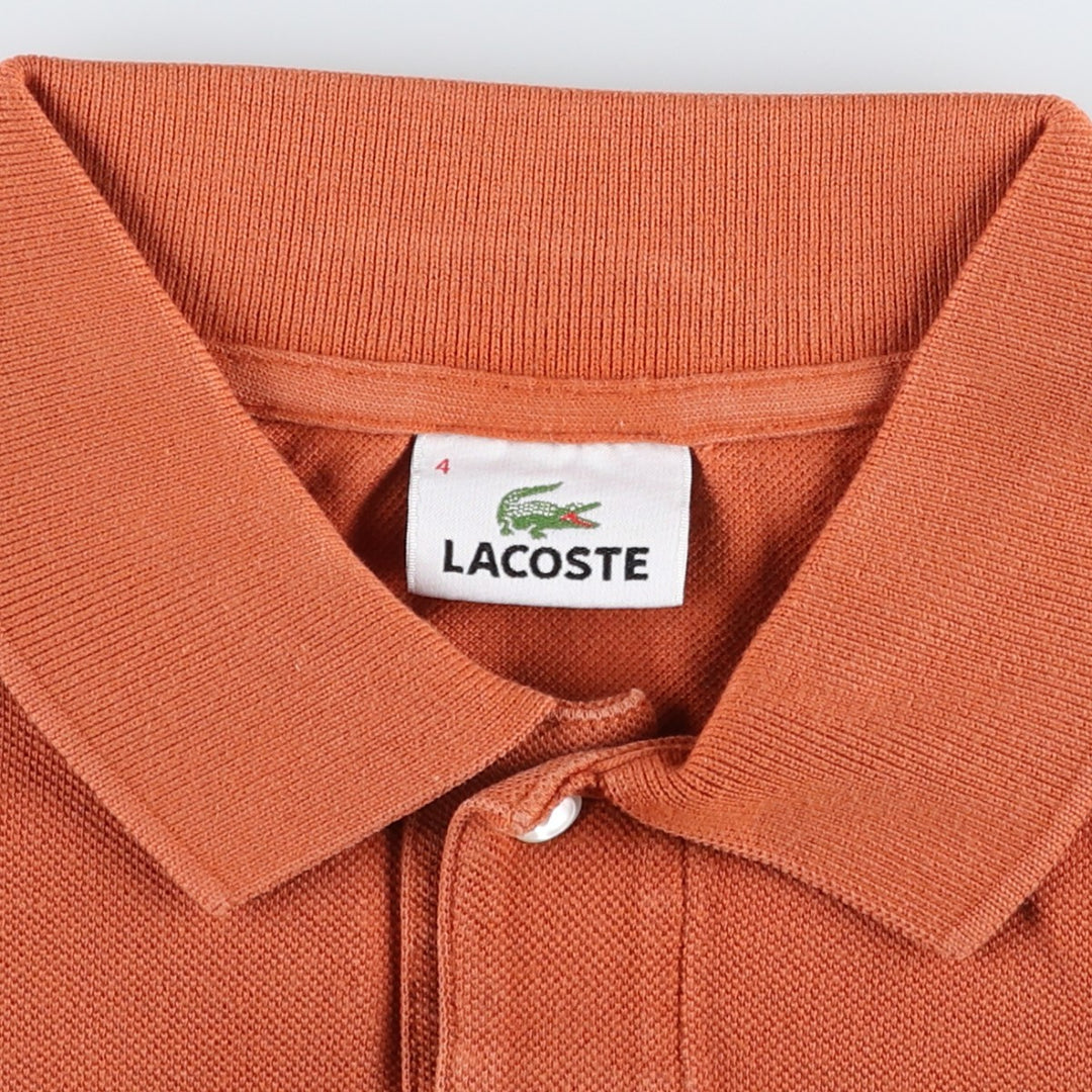 Lacoste LACOSTE Short Sleeve Polo Shirt Size 4 Men's M cotton orange type Vintage Second Hand