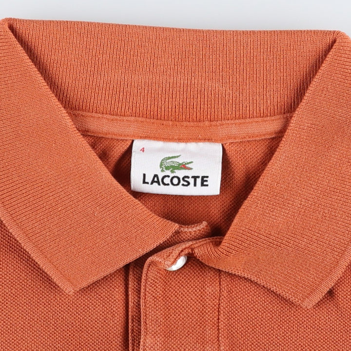 Lacoste LACOSTE Short Sleeve Polo Shirt Size 4 Men's M cotton orange type Vintage Second Hand