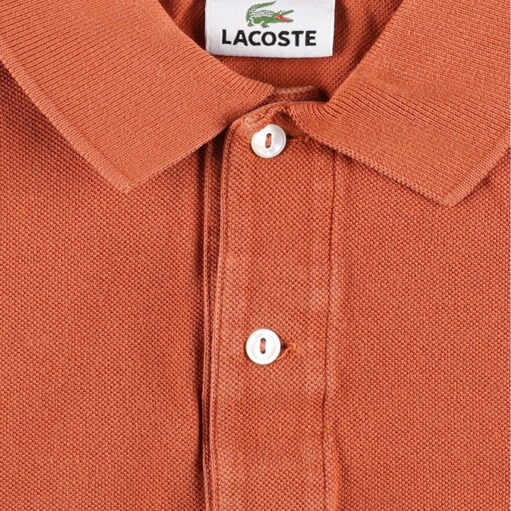 Lacoste LACOSTE Short Sleeve Polo Shirt Size 4 Men's M cotton orange type Vintage Second Hand