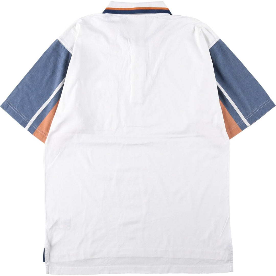 80s-90'S Adidas Trefoil Logo Short-Sleeve Polo Shirt, Men's Size L (Equivalent), Vintage cotton white type Vintage Second Hand