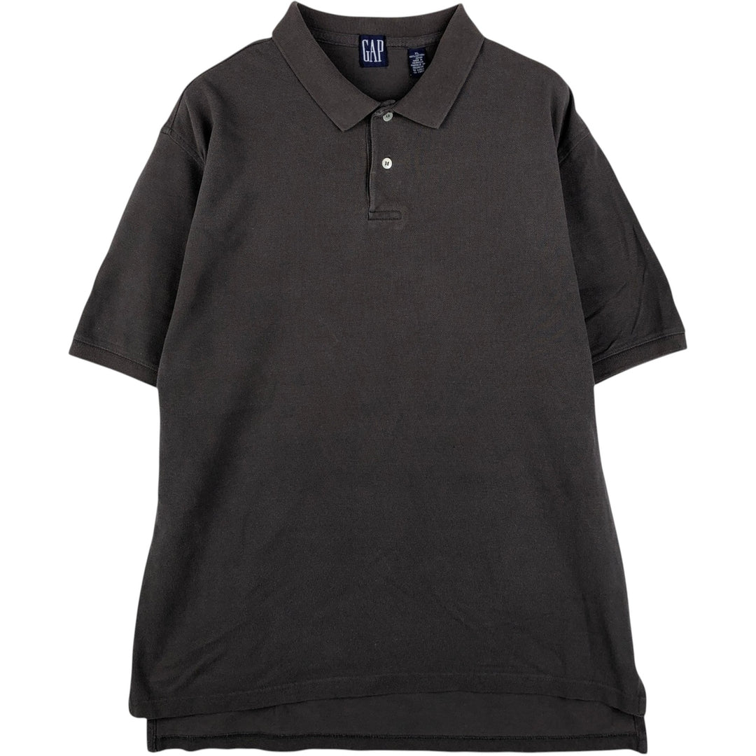 90'S GAP Old Gap Short-Sleeve Polo Shirt, Men's Size XL (Equivalent), Vintage cotton Charcoal Vintage Second Hand