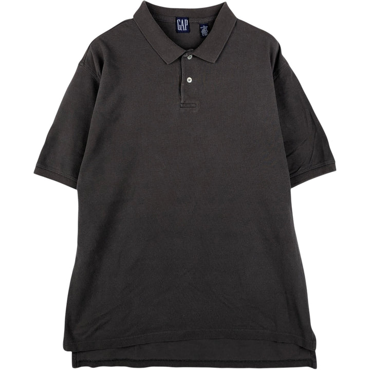 90'S GAP Old Gap Short-Sleeve Polo Shirt, Men's Size XL (Equivalent), Vintage cotton Charcoal Vintage Second Hand