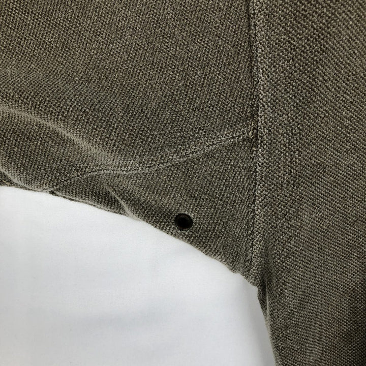 90'S Timberland short-sleeved polo shirt, men's size M equivalent, vintage. cotton Khaki type brown Vintage Second Hand