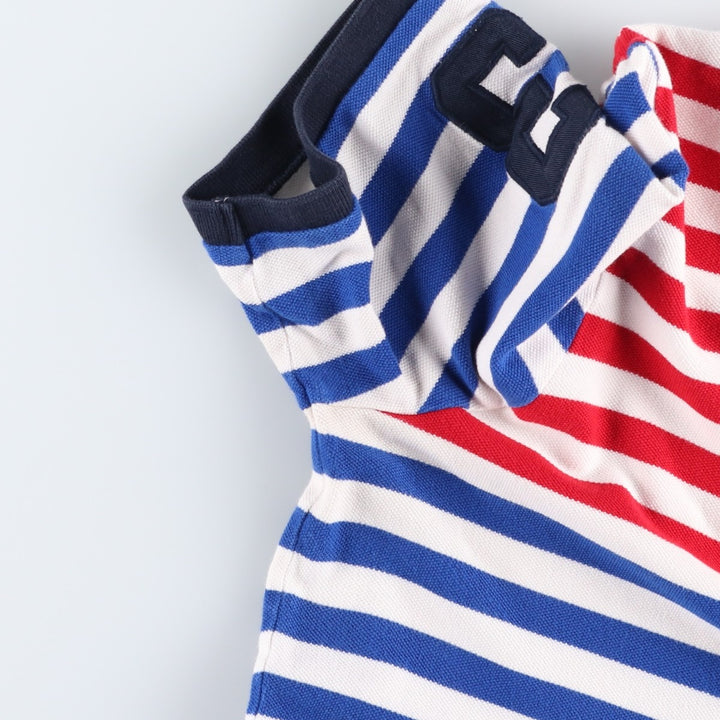 Ralph Lauren POLO RALPH LAUREN CLASSIC FIT Big Pony Short-Sleeve Striped Polo Shirt, Men's Size M (approx.) cotton white type Vintage Second Hand