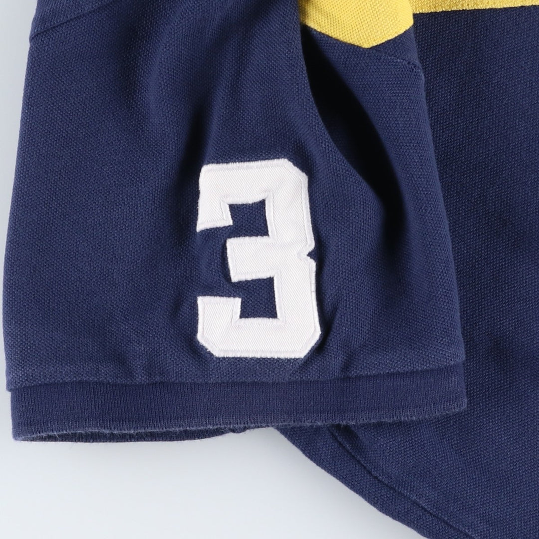 Ralph Lauren POLO RALPH LAUREN CUSTOM SLIM FIT Big Pony Short Sleeve Polo Shirt Men's XL cotton navy blue type Vintage Second Hand
