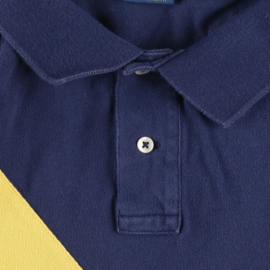 Ralph Lauren POLO RALPH LAUREN CUSTOM SLIM FIT Big Pony Short Sleeve Polo Shirt Men's XL cotton navy blue type Vintage Second Hand