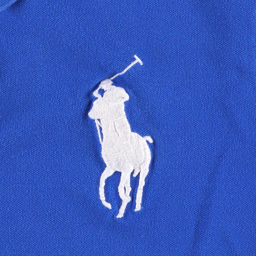 Ralph Lauren POLO RALPH LAUREN CUSTOM SLIM FIT Big Pony Short Sleeve Polo Shirt Men's XL cotton blue type Vintage Second Hand