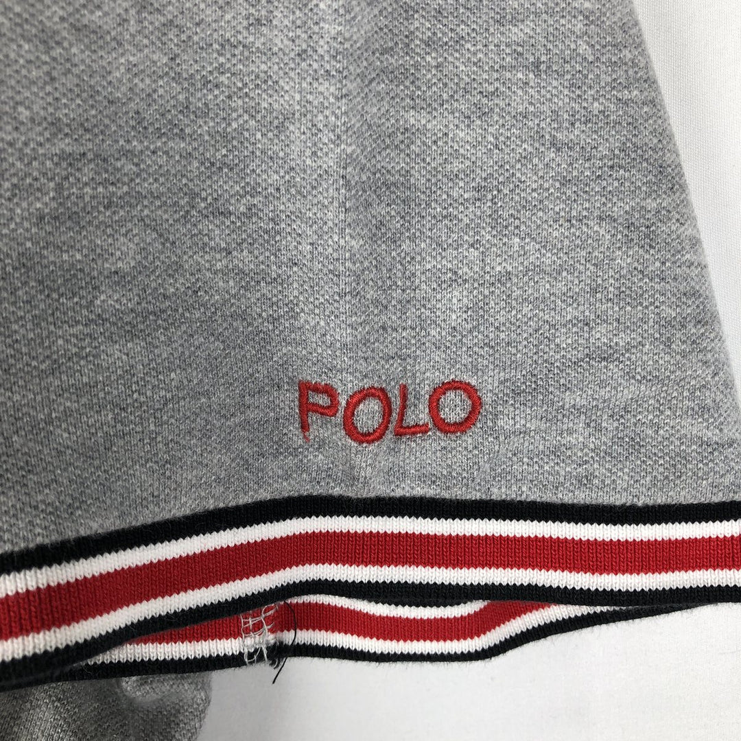 Ralph Lauren POLO RALPH LAUREN CLASSIC FIT Big Pony Short Sleeve Polo Shirt Men's XL cotton gray type Vintage Second Hand