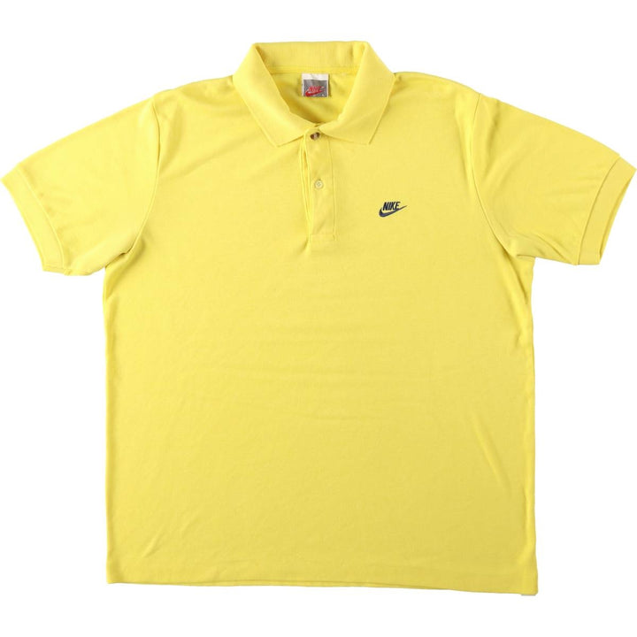 90'S Nike Silver Tag Short-Sleeve Polo Shirt, Men's Size L (Equivalent), Vintage unclear yellow type Vintage Second Hand