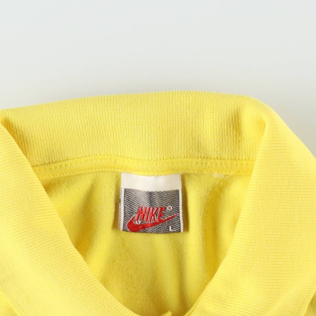 90'S Nike Silver Tag Short-Sleeve Polo Shirt, Men's Size L (Equivalent), Vintage unclear yellow type Vintage Second Hand