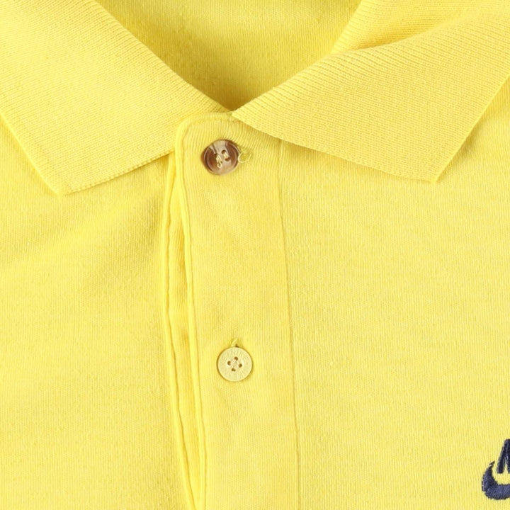 90'S Nike Silver Tag Short-Sleeve Polo Shirt, Men's Size L (Equivalent), Vintage unclear yellow type Vintage Second Hand