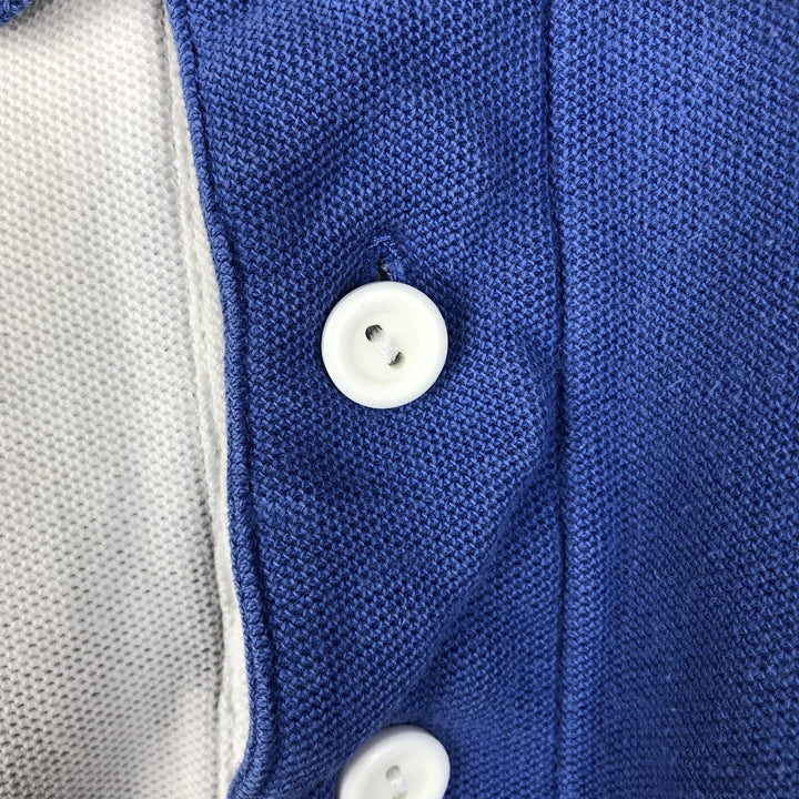 80'S Ralph Lauren CHAPS short sleeve polo shirt, men's size L, vintage cotton blue type Vintage Second Hand