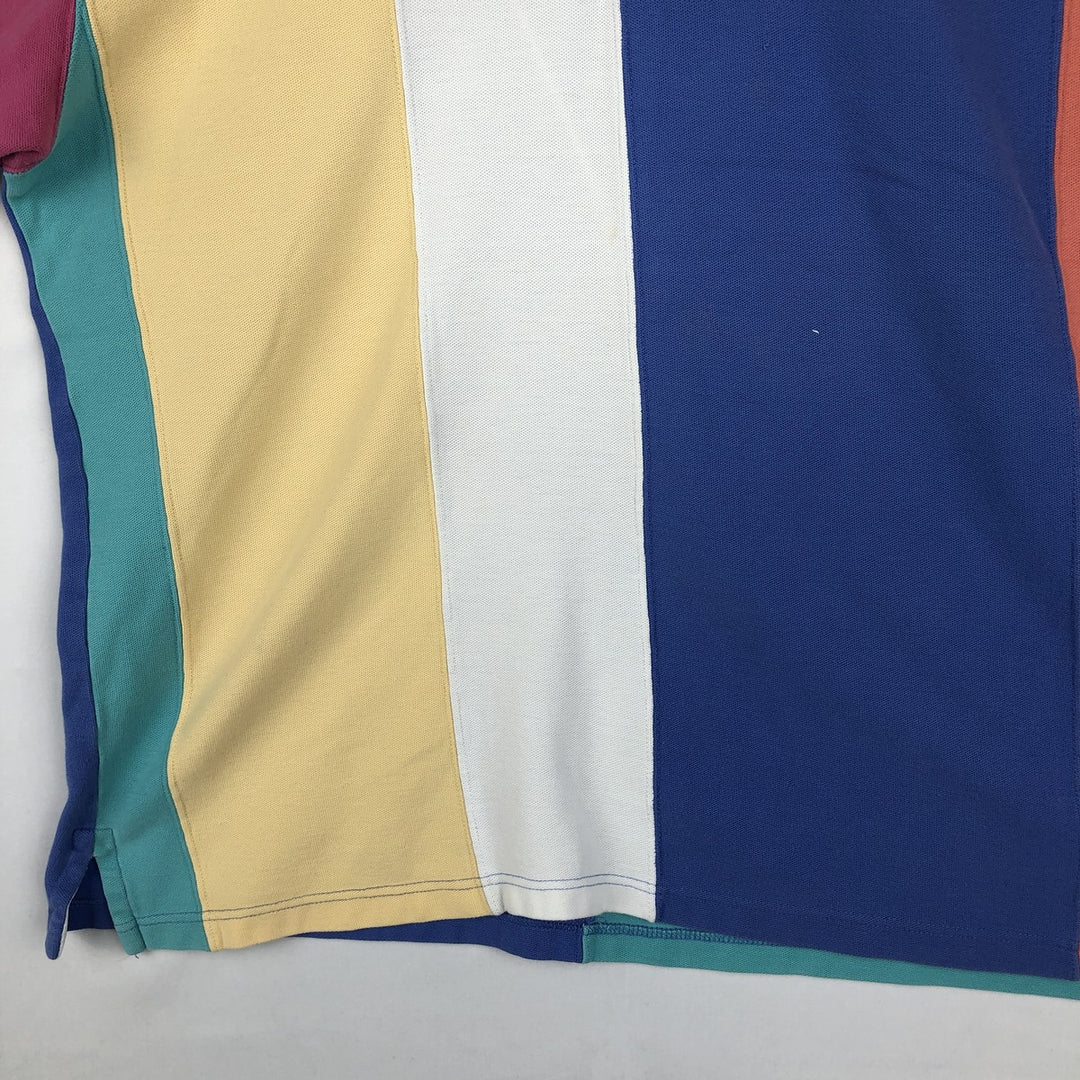 80'S Ralph Lauren CHAPS short sleeve polo shirt, men's size L, vintage cotton blue type Vintage Second Hand