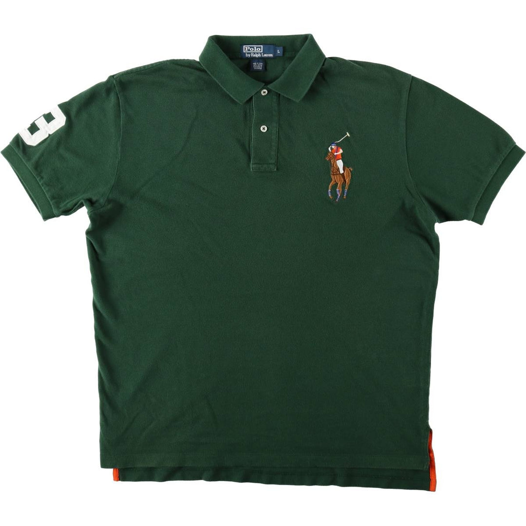 Ralph Lauren POLO by Ralph Lauren short sleeve polo shirt, men's size L cotton green type Vintage Second Hand
