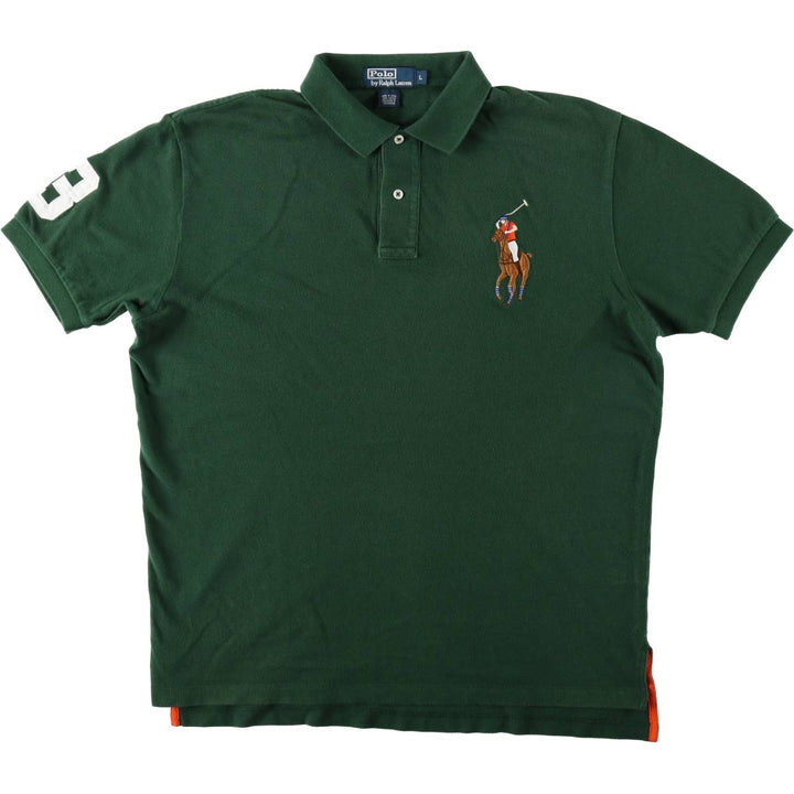 Ralph Lauren POLO by Ralph Lauren short sleeve polo shirt, men's size L cotton green type Vintage Second Hand