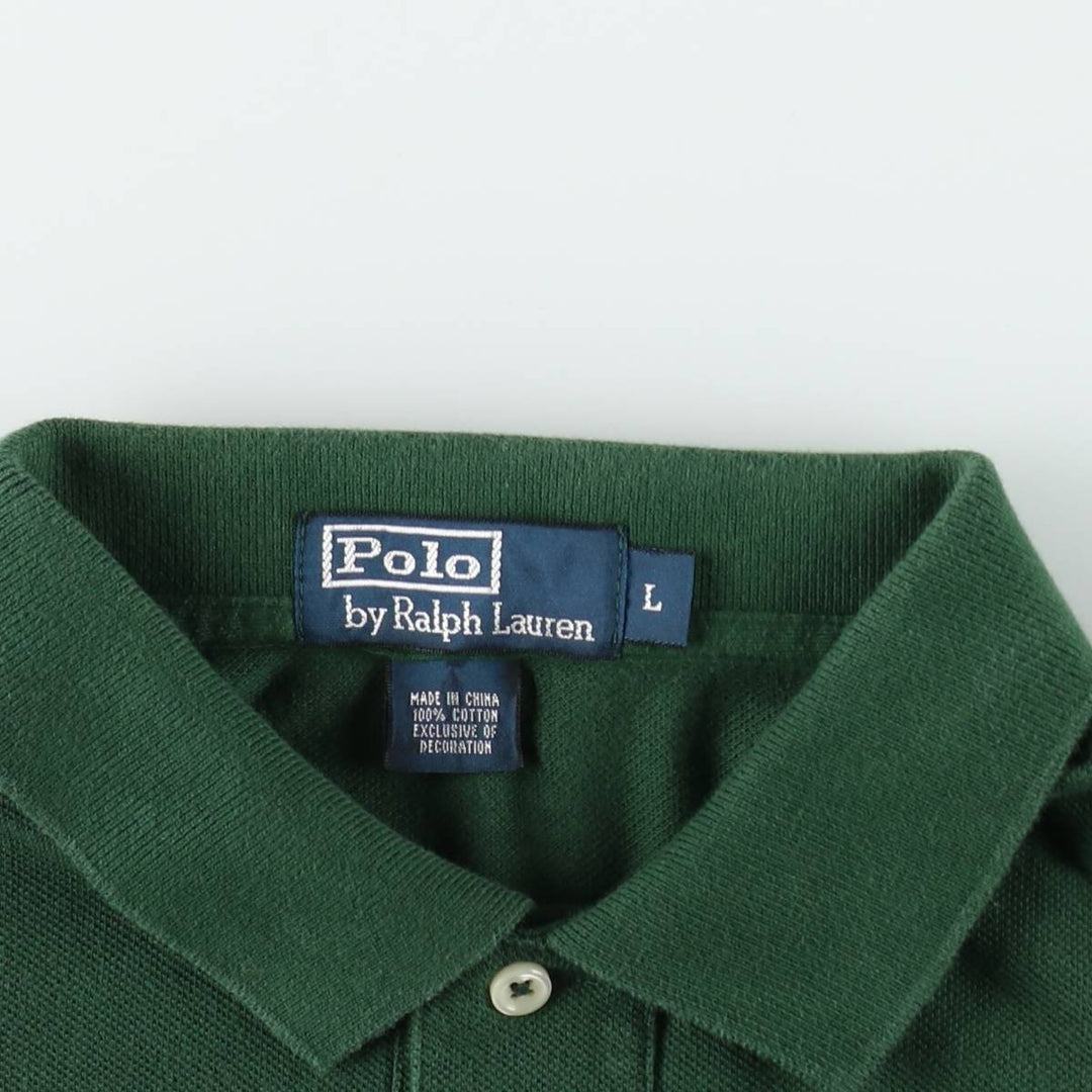 Ralph Lauren POLO by Ralph Lauren short sleeve polo shirt, men's size L cotton green type Vintage Second Hand