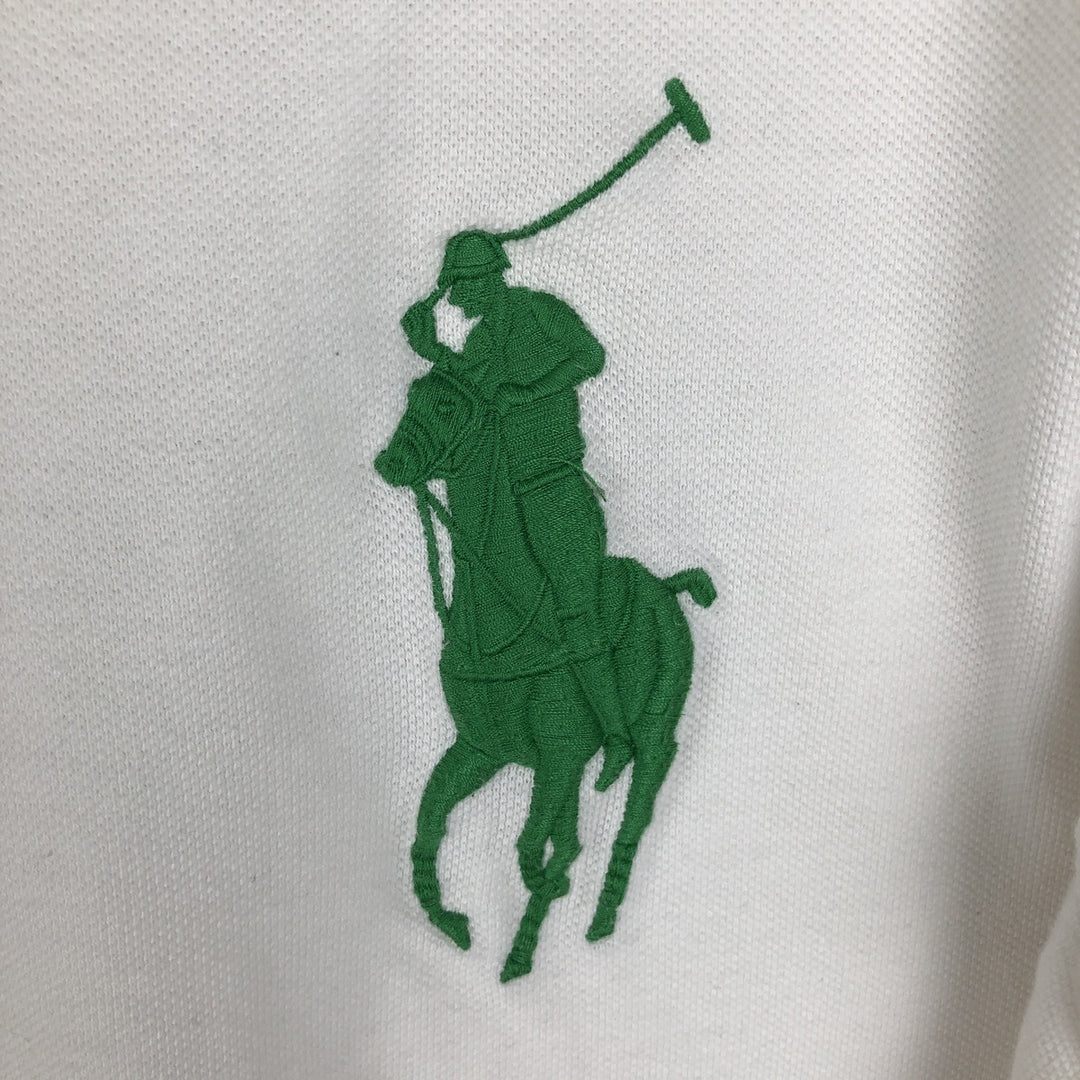 Ralph Lauren POLO by Ralph Lauren CUSTOM FIT Big Pony Short Sleeve Polo Shirt Men's L size cotton white type Vintage Second Hand