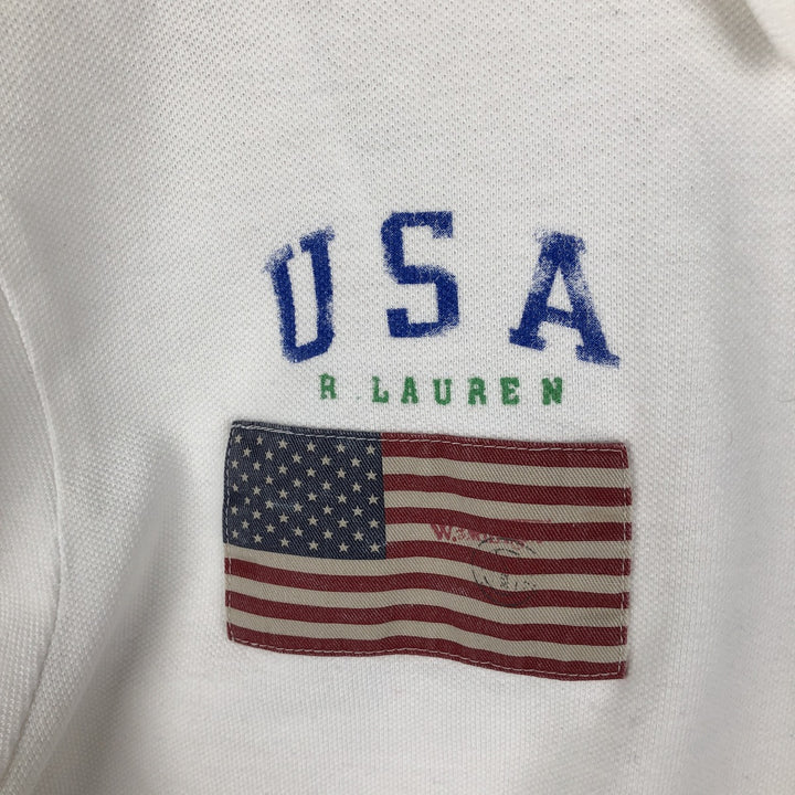 Ralph Lauren POLO by Ralph Lauren CUSTOM FIT Big Pony Short Sleeve Polo Shirt Men's L size cotton white type Vintage Second Hand