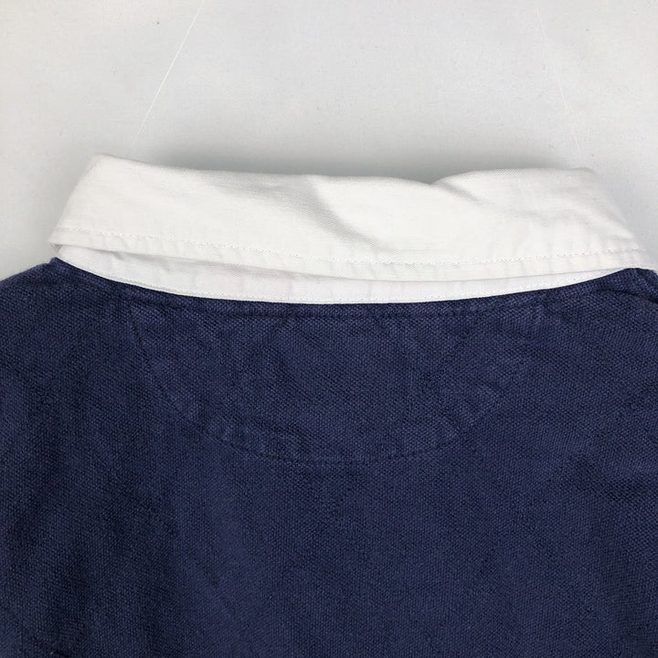 Big Size Ralph Lauren POLO by Ralph Lauren Big Pony Short-Sleeve Rugby Shirt, Men's XXXXL Equivalent cotton navy blue type Vintage Second Hand