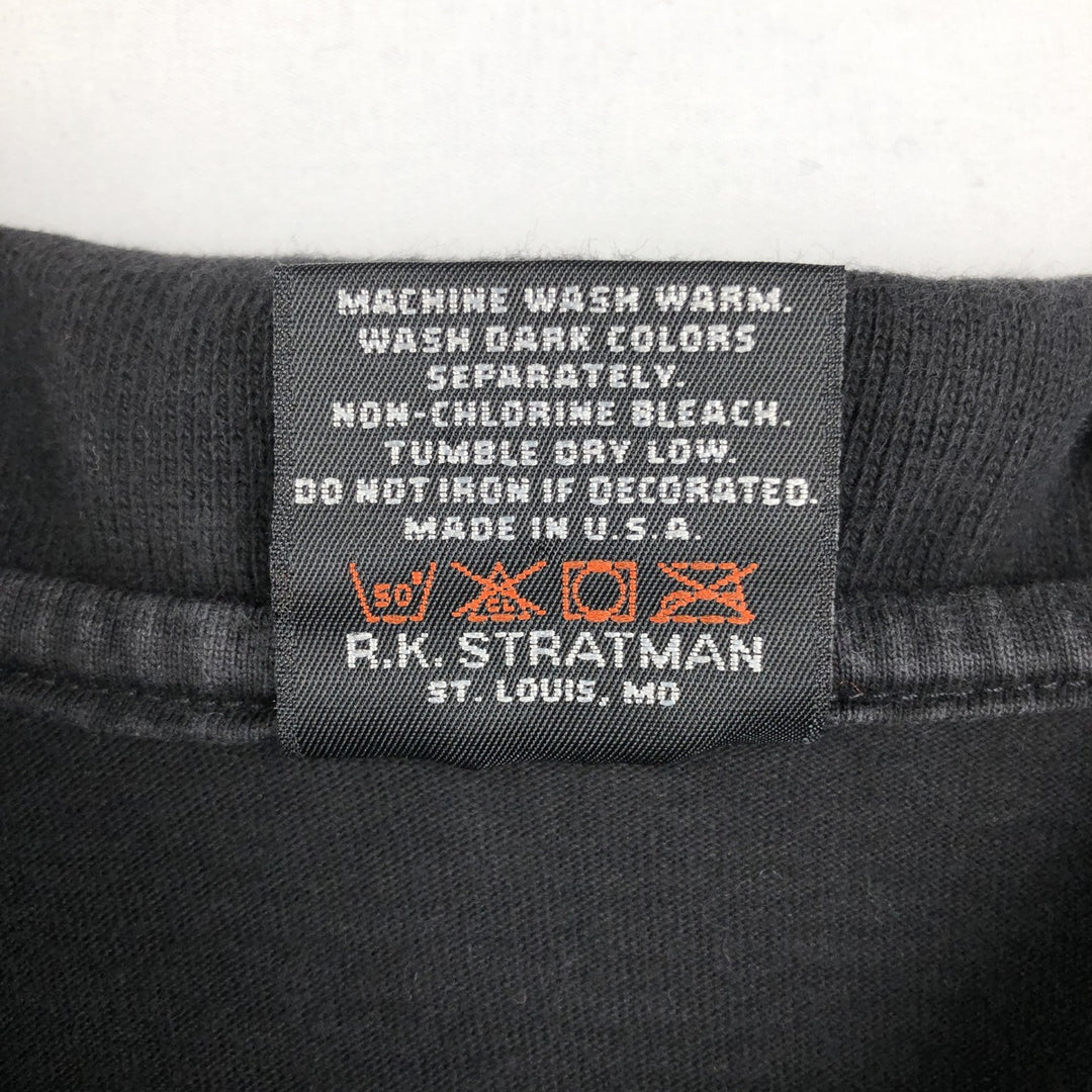 1990'S Harley-Davidson Short-Sleeve Polo Shirt, Made in USA, Men's Size M (Equivalent), Vintage cotton black type Vintage Second Hand