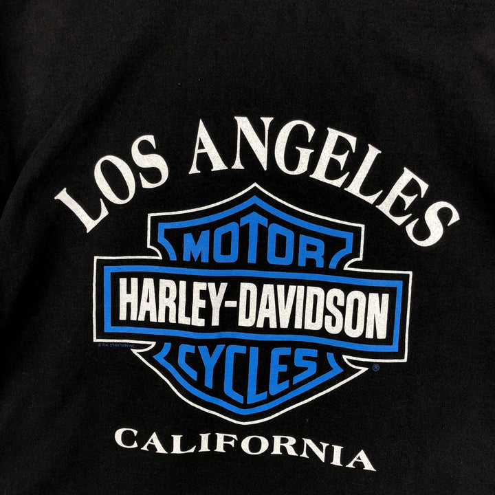 1990'S Harley-Davidson Short-Sleeve Polo Shirt, Made in USA, Men's Size M (Equivalent), Vintage cotton black type Vintage Second Hand