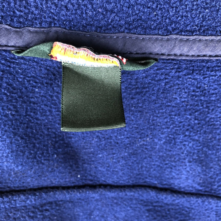 LLBean Fleece Vest with Mountain Logo and Katahdin Logo, Men's Size L (Equivalent), Vintage unclear navy blue type Vintage Second Hand
