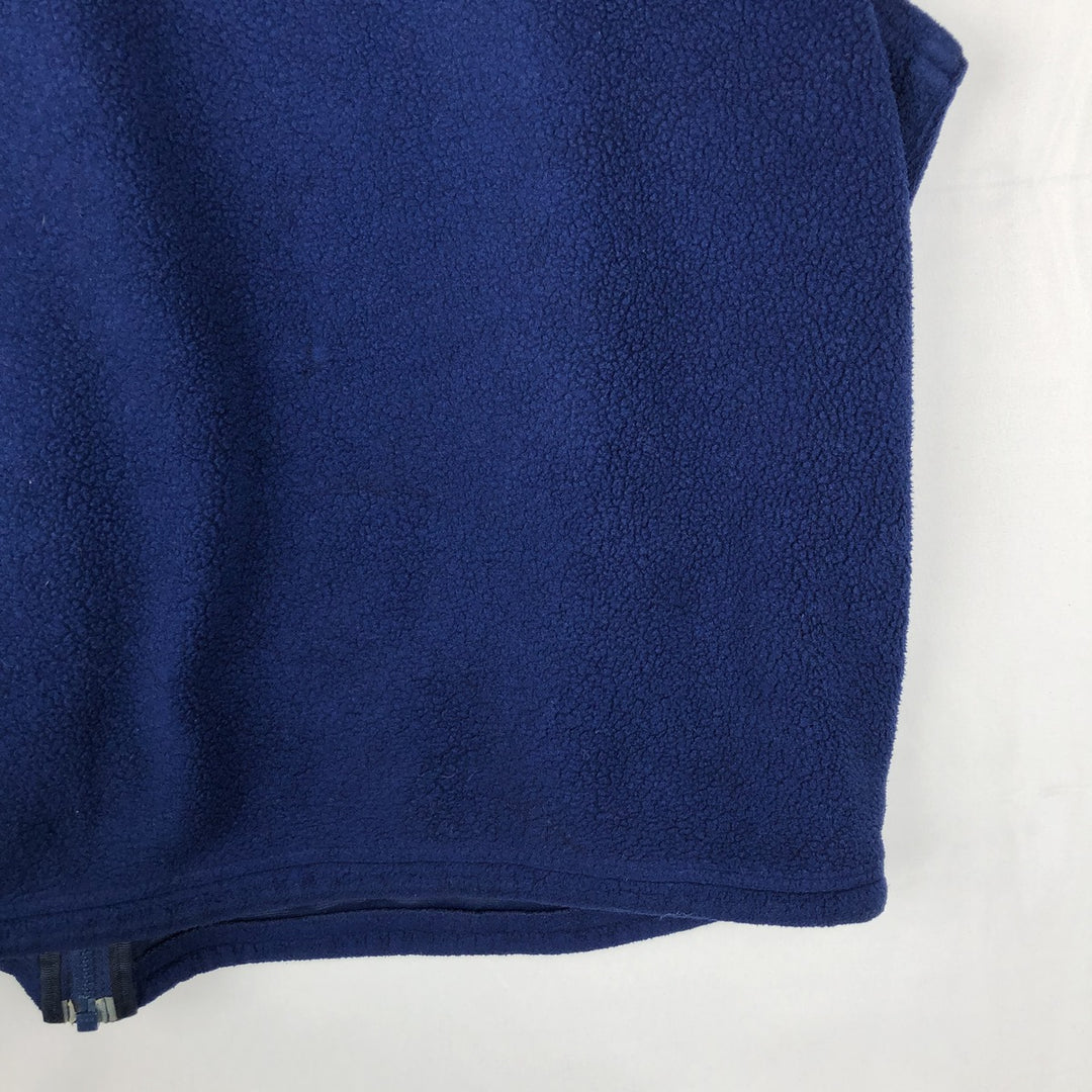 LLBean Fleece Vest with Mountain Logo and Katahdin Logo, Men's Size L (Equivalent), Vintage unclear navy blue type Vintage Second Hand